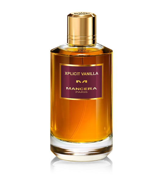 Mancera Xplícit Vanilla perfume bottle on a white background