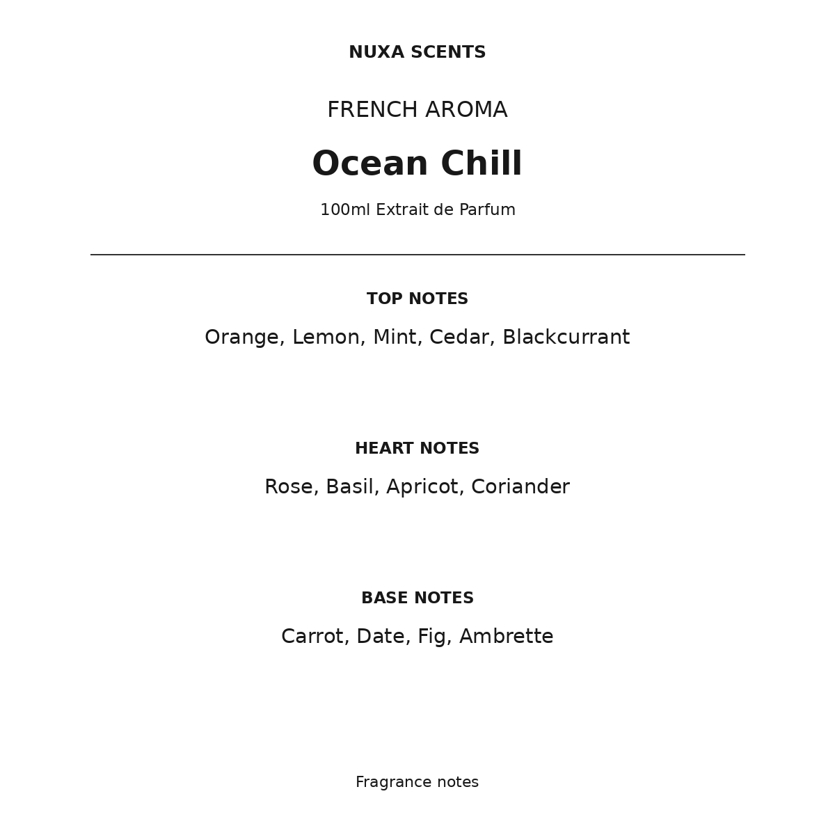 Ocean Chill French Aroma perfume Nuxa Scents 2