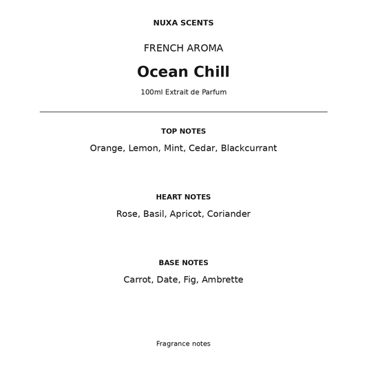 Ocean Chill French Aroma perfume Nuxa Scents 2