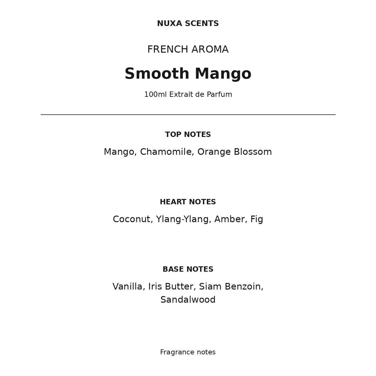Smooth Mango French Aroma perfume Nuxa Scents 2