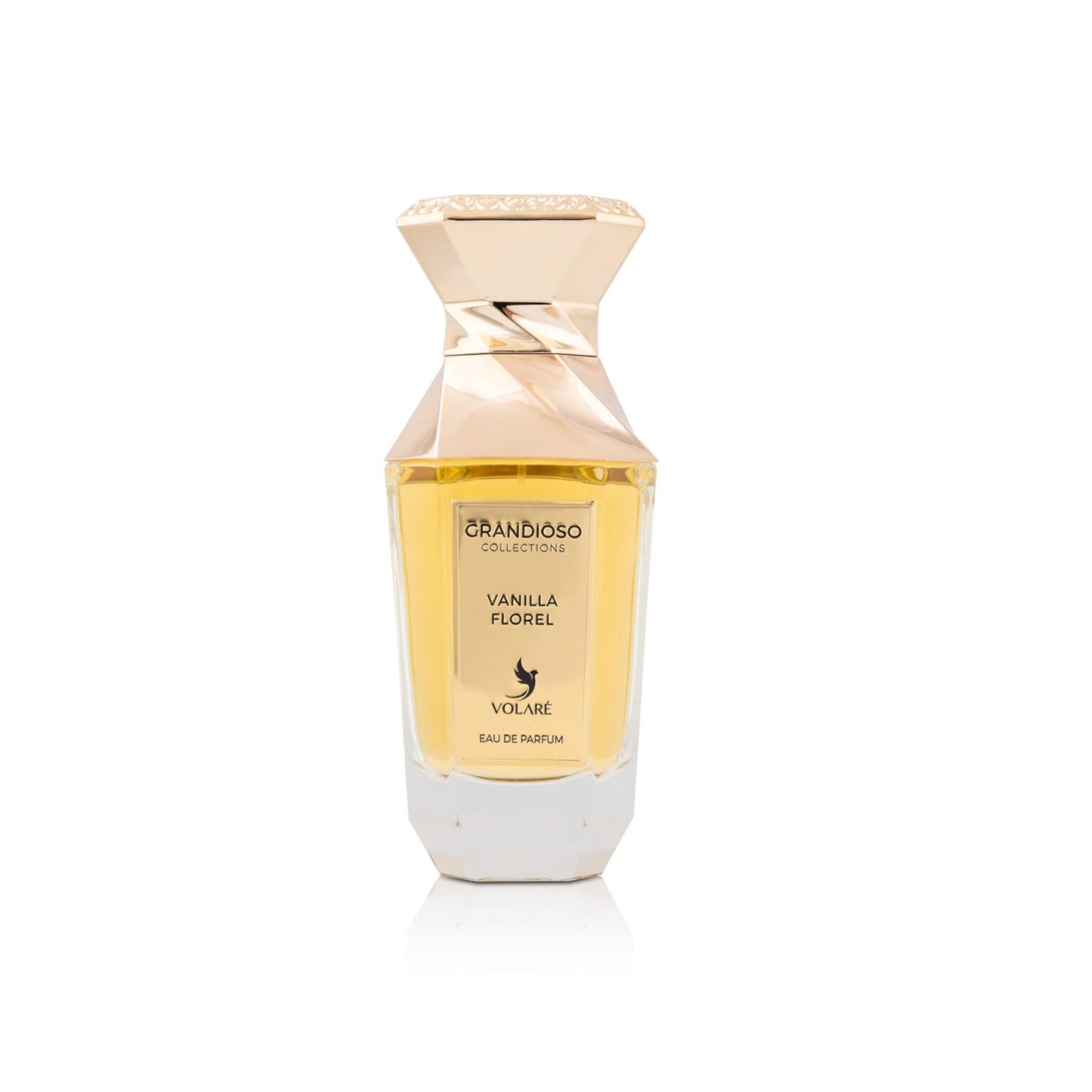 Perfume bottle labeled 'Vanilla Florel' by Brandioso on a white background