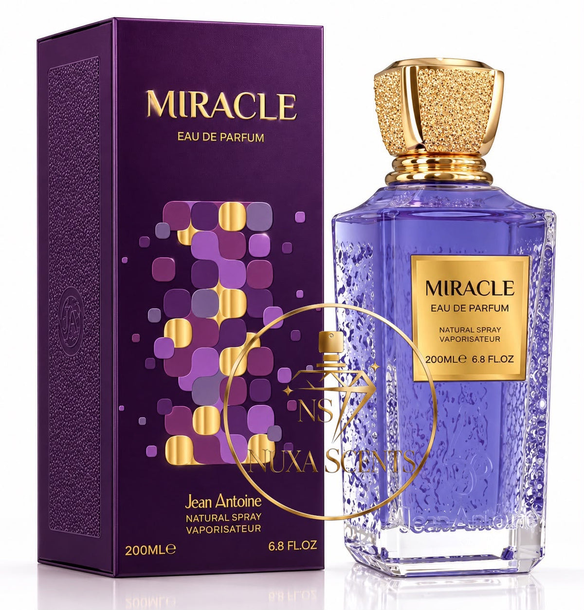 Miracle - Jean Antoine Eau de Parfum 200ml perfume box and bottle | Nuxa Scents