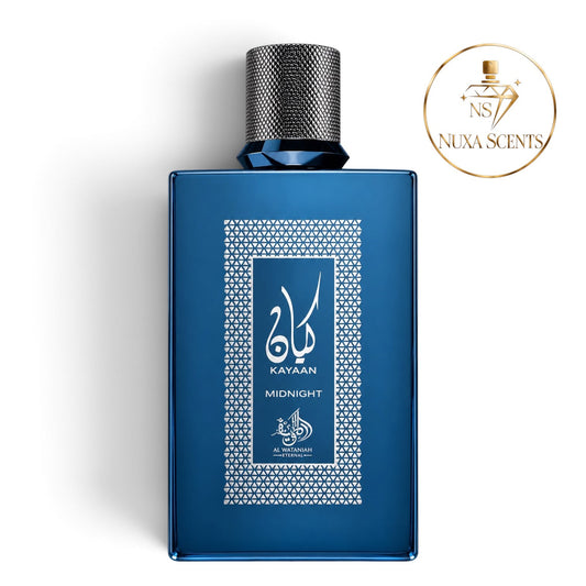 Kayaan Midnight Eau de Parfum 100ml by Al Wataniah perfume bottle | Nuxa Scents